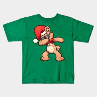 Dabbing Christmas Bear Kids T-Shirt